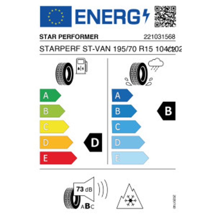 Star Performer Stratos Van 195/70 R15 104/102R Winter – Bild 2