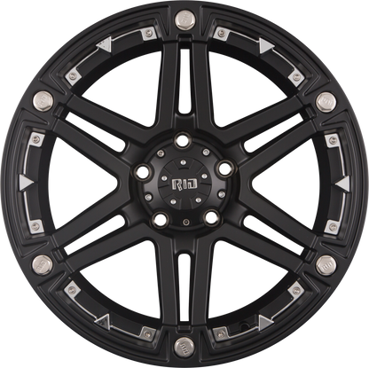 RID R01 Matte Black + Chrome Inserts Alufelge 9x17 Zoll ET20 LK 5x127 ML78.1