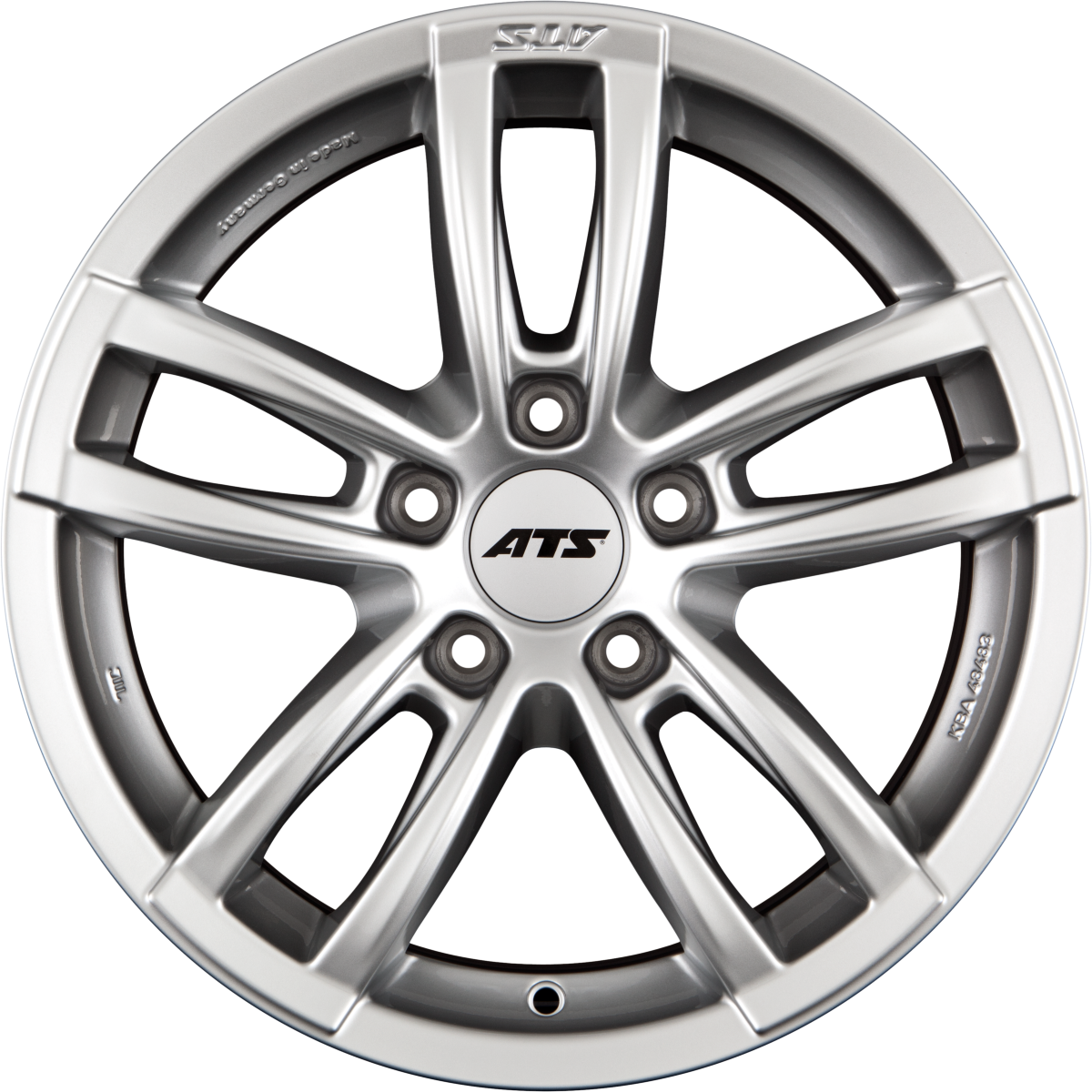 ATS Radial + Diamant-Silber Alufelge 8.5x18 Zoll ET50 LK 5x127 ML71.6
