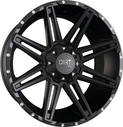 Dirt A.T. D88 Matte Black Milled Rivets (MBMR) Alufelge 9x18 Zoll ET25 LK 5x120 ML74.1 – Bild 2