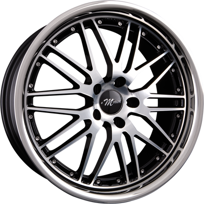 Emotion Wheels Wasabi Schwarz Frontpoliert mit Inox Edelstahlbett Alufelge 9.5x20 Zoll ET15 LK 5x120 ML74.1 – Bild 2