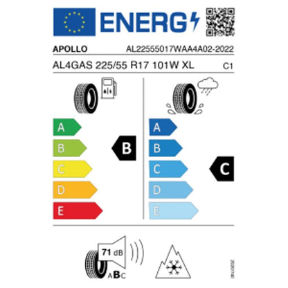 Apollo Alnac 4G All Season 225/55 R17 101W Ganzjahr DOT 2022 – Bild 2