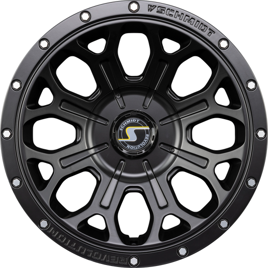 Schmidt REVOLUTION 17HDF Satin Black mit Softhorn Alufelge 9x17 Zoll ET35 LK 6x139.7 ML93.1