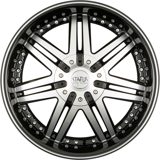 Status Alloy Game Gloss Black Machined Face Alufelge 8.5x20 Zoll ET35 LK 5x110 ML73.1