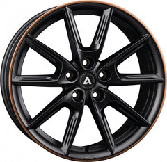 Akoni AK09 black matt rim copper Alufelge 8x18 Zoll ET40 LK 5x112 ML66.6