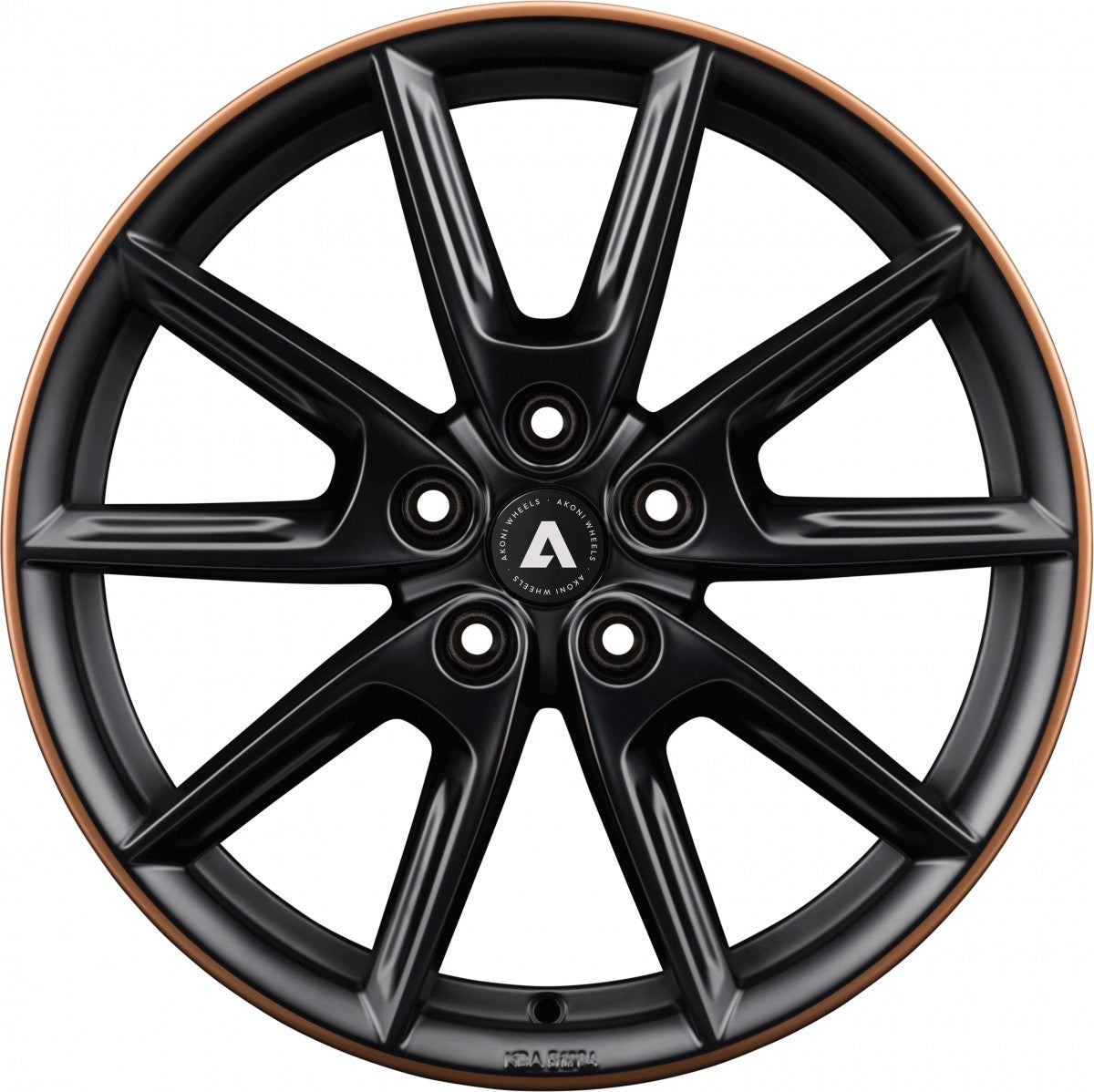 Akoni AK09 black matt rim copper Alufelge 8x18 Zoll ET40 LK 5x112 ML66.6 – Bild 2