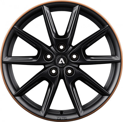 Akoni AK09 black matt rim copper Alufelge 8x18 Zoll ET40 LK 5x112 ML66.6 – Bild 2