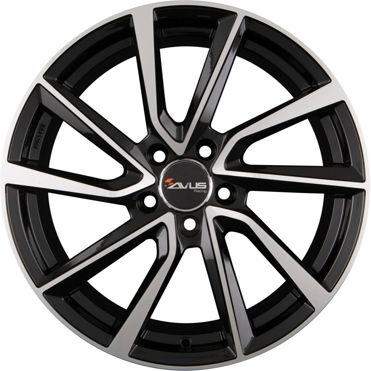 Avus Racing AC-518 Black Polished Alufelge 7x17 Zoll ET40 LK 4x100 ML73.1