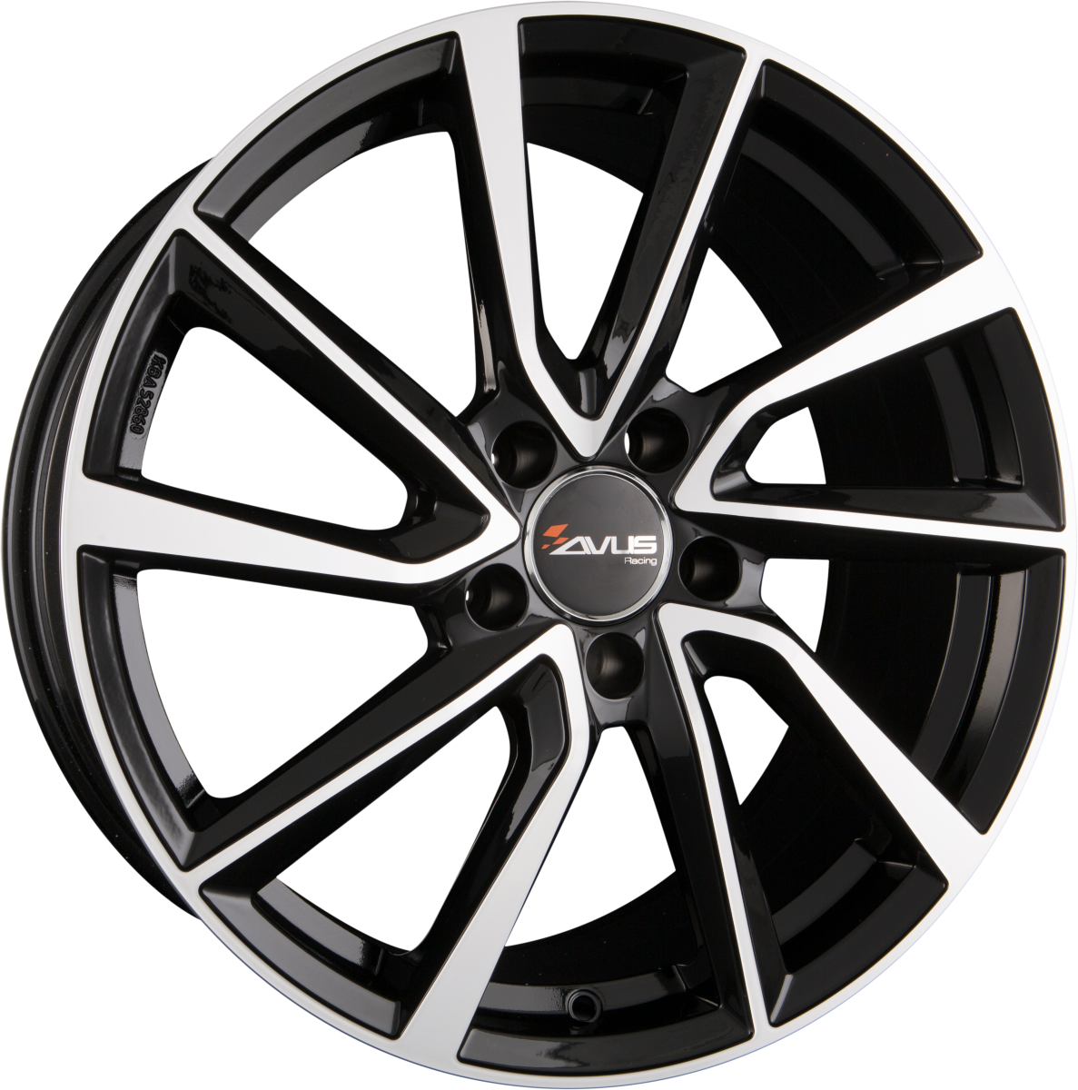 Avus Racing AC-518 Black Polished Alufelge 7x17 Zoll ET38 LK 5x100 ML73.1 – Bild 2