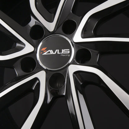 Avus Racing AC-518 Black Polished Alufelge 7x17 Zoll ET38 LK 5x100 ML73.1 – Bild 5