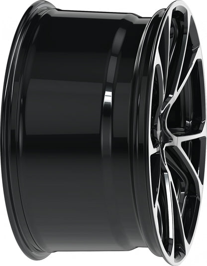Proline Techart Formula VI black polished Alufelge 9.5x21 Zoll ET60 LK 5x130 ML71.5 – Bild 6