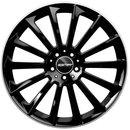 GMP Stellar black polished lip Alufelge 11x22 Zoll ET40 LK 5x112 ML66.6 – Bild 2