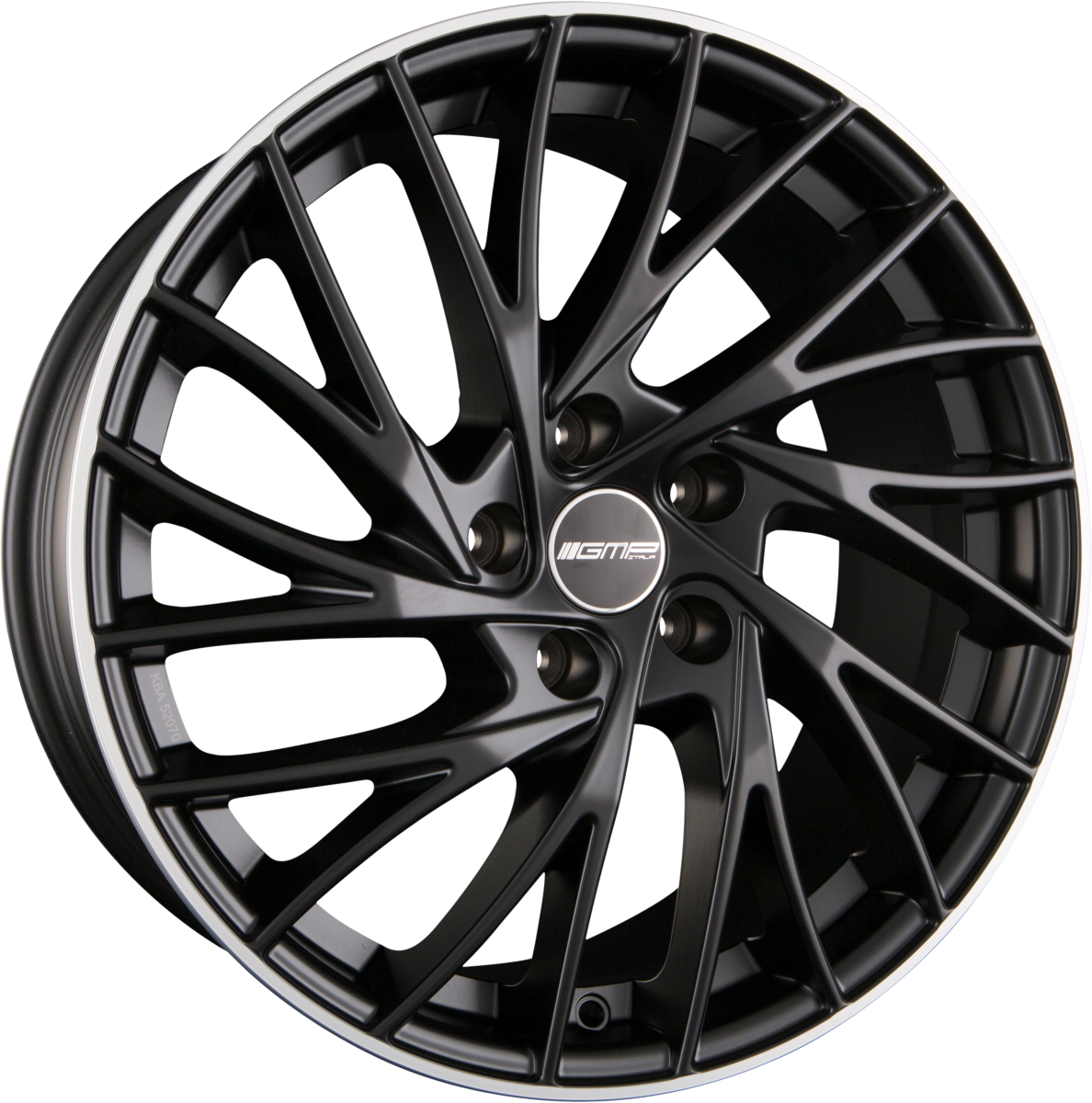 GMP Italia Enigma Matt Black Diamond Lip Alufelge 8x18 Zoll ET45 LK 5x112 ML75 – Bild 2