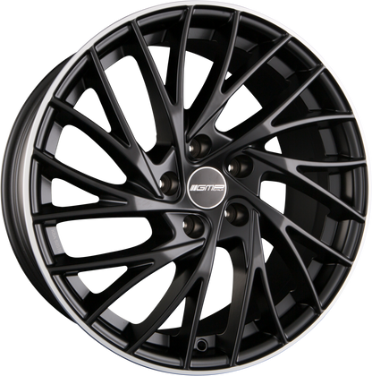 GMP Italia Enigma Matt Black Diamond Lip Alufelge 8x18 Zoll ET45 LK 5x112 ML75 – Bild 2