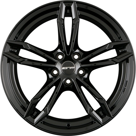 GMP Italia Dea Glossy Black Alufelge 9x18 Zoll ET37 LK 5x120 ML72.6