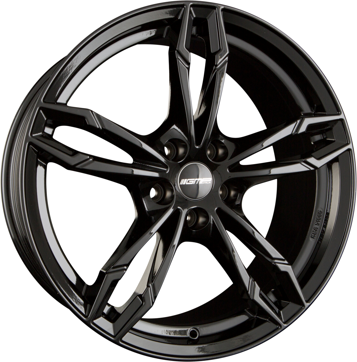 GMP Italia Dea Glossy Black Alufelge 9x18 Zoll ET37 LK 5x120 ML72.6 – Bild 2
