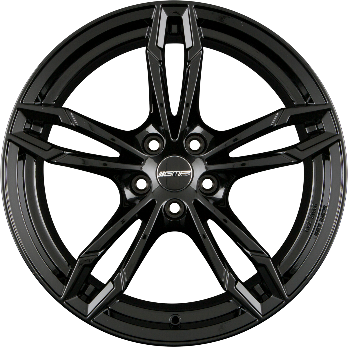 GMP Italia Dea Glossy Black Alufelge 9x19 Zoll ET42 LK 5x120 ML72.6
