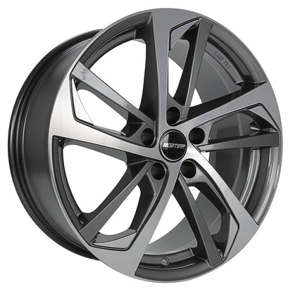 GMP Katana anthracite polished Alufelge 8x18 Zoll ET40 LK 5x108 ML65.1