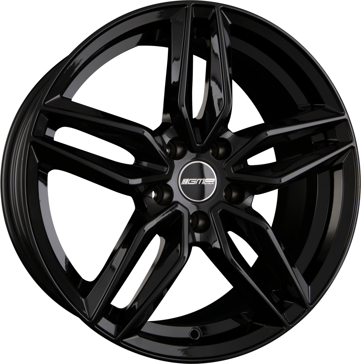 GMP Italia Fasten Glossy Black Alufelge 8x19 Zoll ET45 LK 5x112 ML66.6 – Bild 2