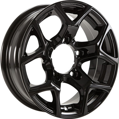 GMP SJ15 black glossy Alufelge 5.5x15 Zoll ET5 LK 5x139.7 ML108