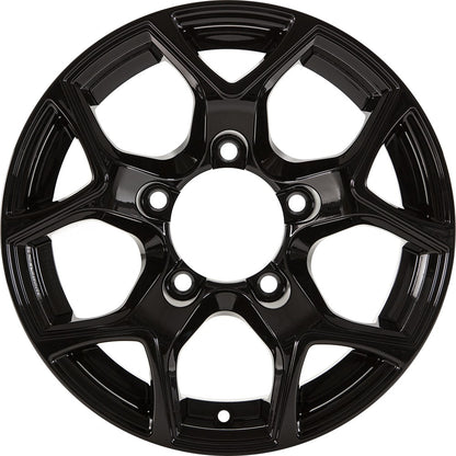 GMP SJ15 black glossy Alufelge 5.5x15 Zoll ET5 LK 5x139.7 ML108 – Bild 2