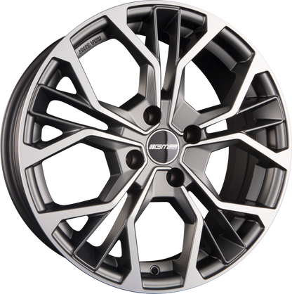 GMP Italia Matisse Matt Anthracite Diamond Alufelge 6.5x16 Zoll ET35 LK 4x98 ML58.1 – Bild 2