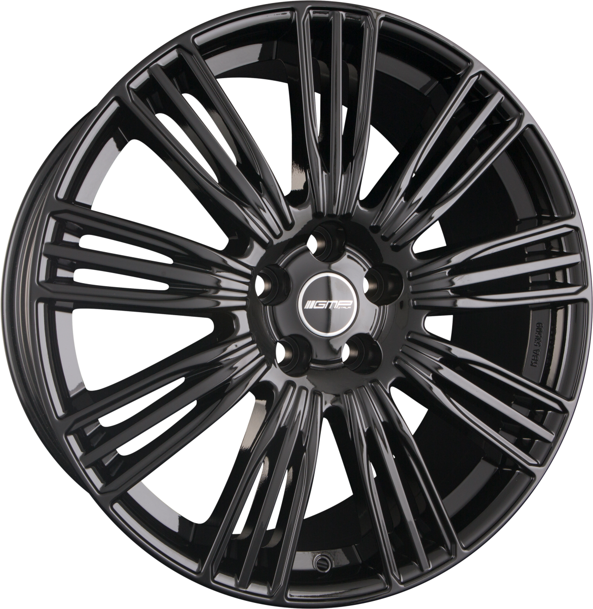 GMP Italia Coventry Glossy Black Alufelge 9.5x22 Zoll ET43 LK 5x120 ML72.6 – Bild 2