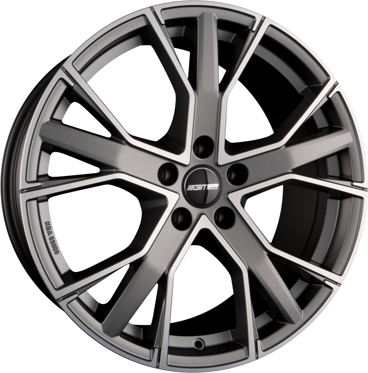 GMP Italia Gunner Matt Anthracite Diamond Alufelge 8x18 Zoll ET45 LK 5x112 ML57.1 – Bild 2