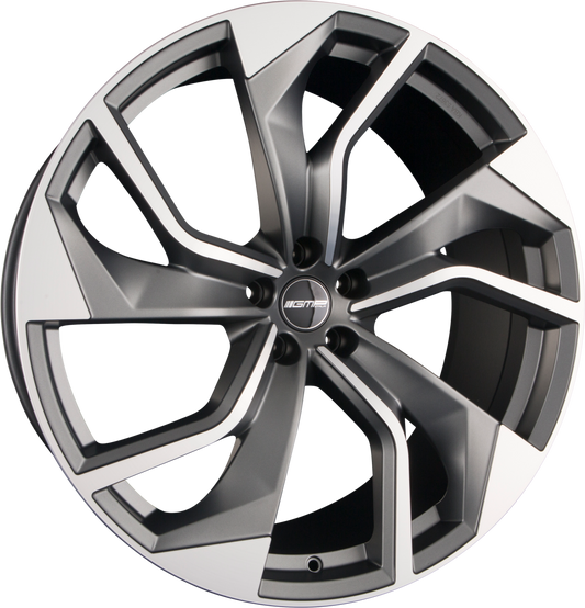 GMP Italia Rebel Anthracite Matt Diamond Alufelge 9x20 Zoll ET38 LK 5x112 ML57.1 – Bild 2