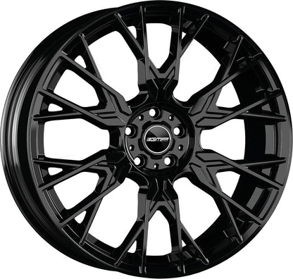 GMP Fender black glossy Alufelge 9.5x21 Zoll ET43 LK 5x112 ML66.6