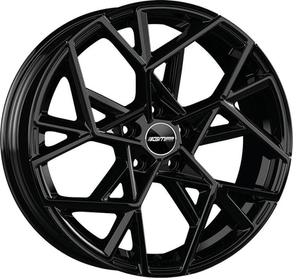 GMP Cartesio black glossy Alufelge 7x17 Zoll ET35 LK 5x100 ML57.1