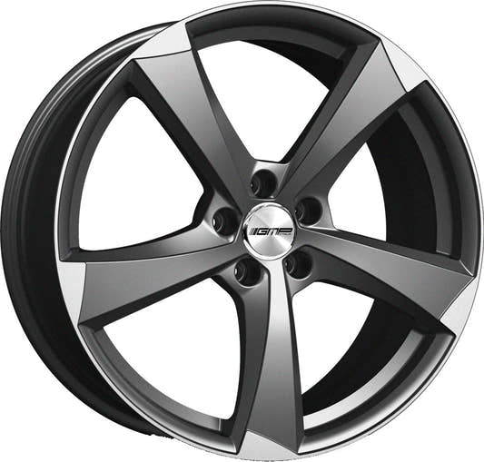 GMP Ican matt anthracite polished Alufelge 7.5x17 Zoll ET35 LK 5x100 ML57.1