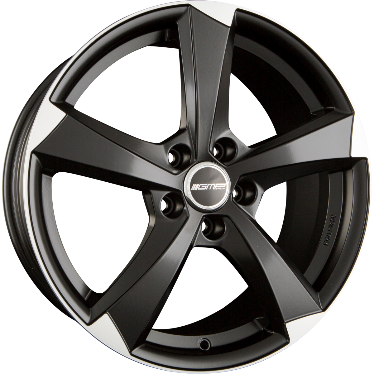 GMP Italia Ican Satin Black Diamond Alufelge 7.5x17 Zoll ET28 LK 5x112 ML66.6 – Bild 2