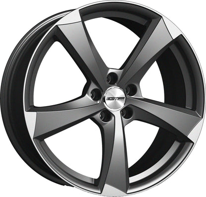 GMP Ican matt anthracite polished Alufelge 7.5x18 Zoll ET35 LK 5x112 ML66.5