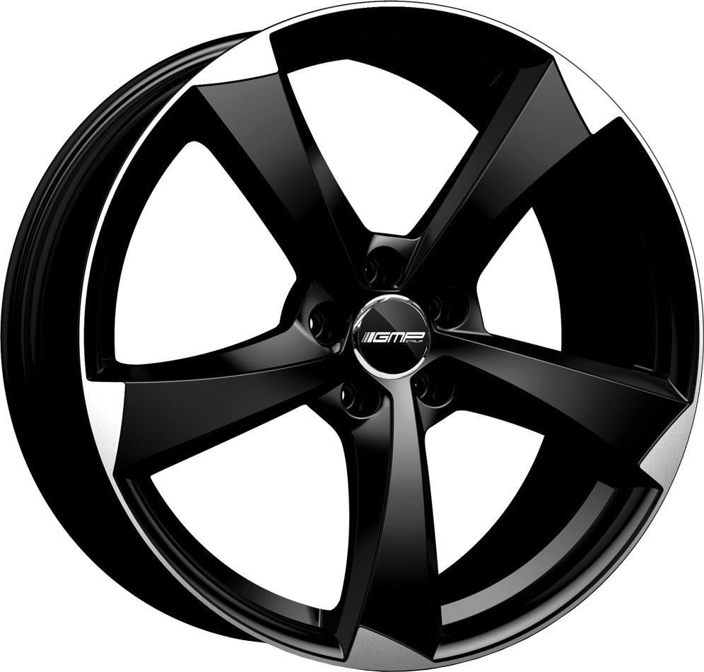 GMP Ican satin black polished Alufelge 8x18 Zoll ET35 LK 5x112 ML66.5