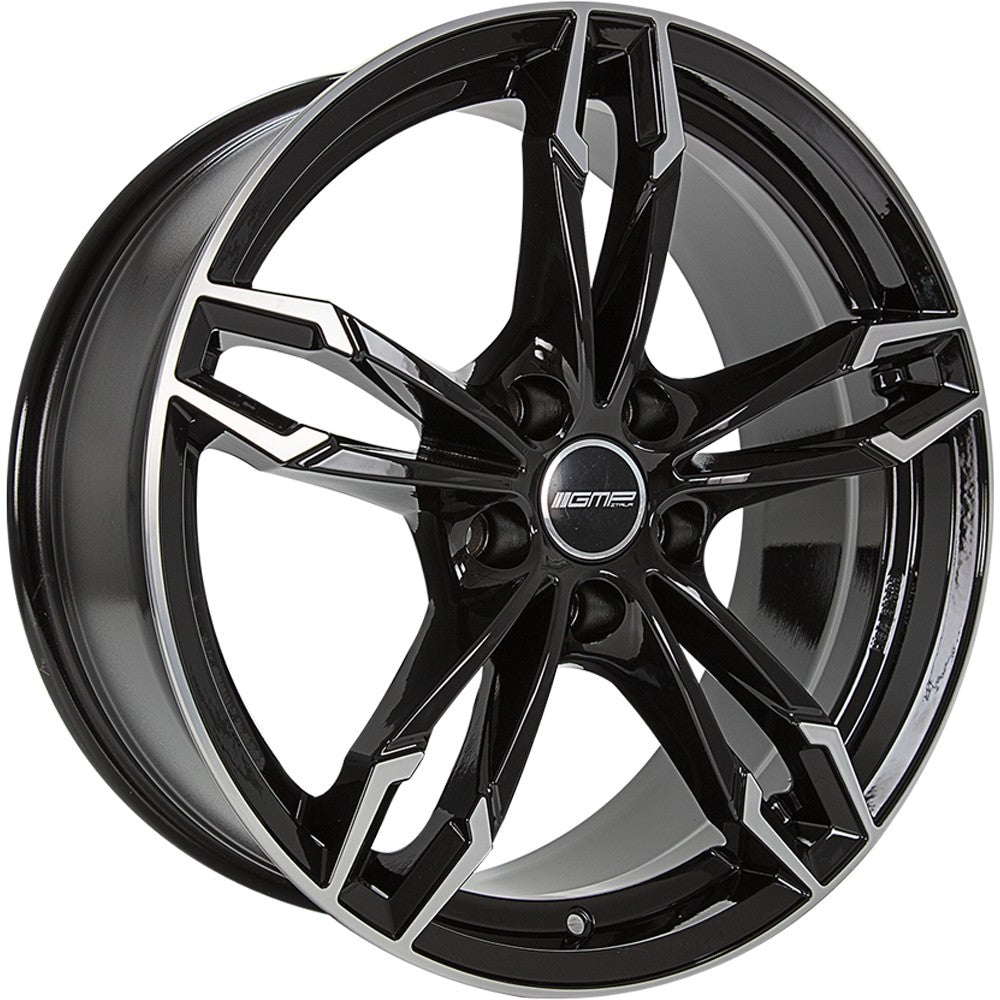 GMP Dea black polished Alufelge 8x18 Zoll ET43 LK 5x112 ML66.6