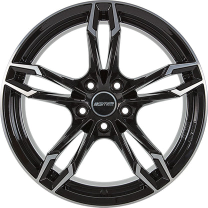 GMP Dea black polished Alufelge 8x18 Zoll ET43 LK 5x112 ML66.6 – Bild 2