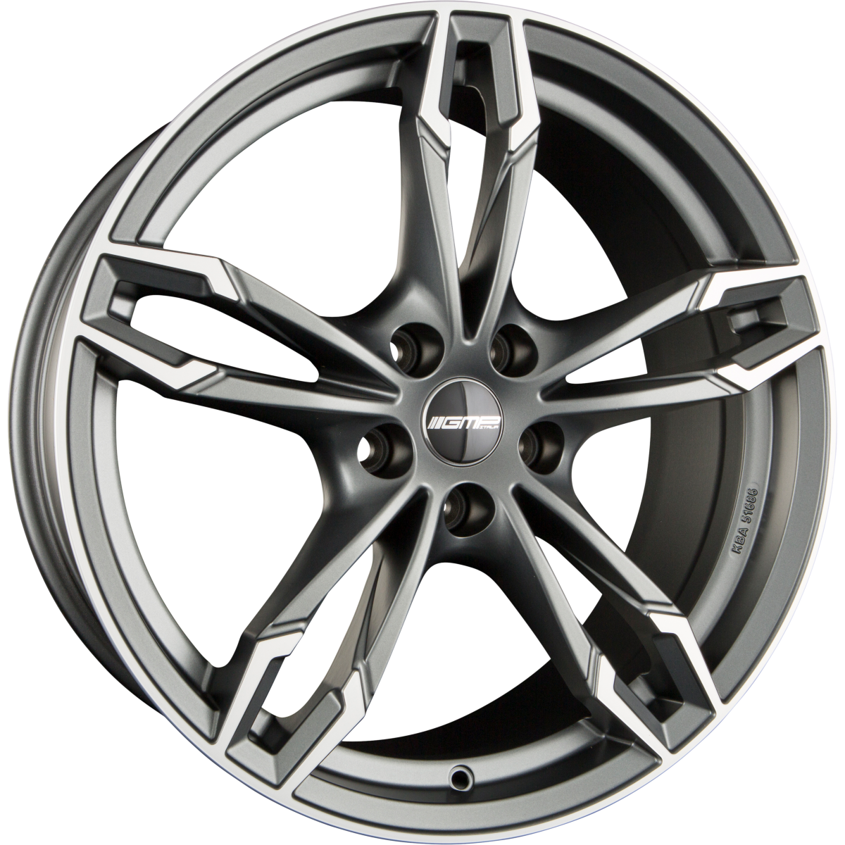 GMP Italia Dea Matt Anthracite Diamond Alufelge 8.5x19 Zoll ET25 LK 5x112 ML66.6 – Bild 2