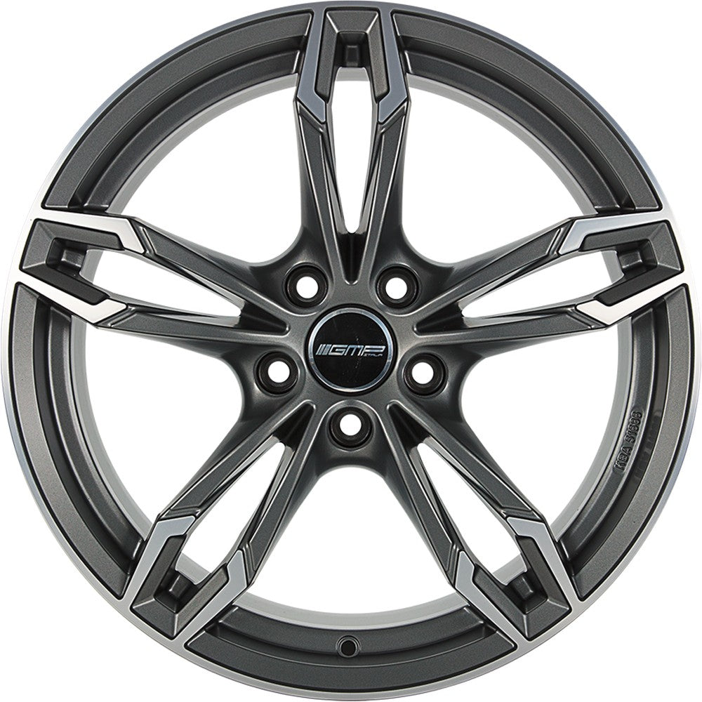 GMP Dea matt anthracite polished Alufelge 9x18 Zoll ET44 LK 5x112 ML66.6 – Bild 2