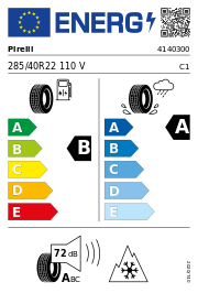 Pirelli Scorpion Winter 2 FSL XL 3PMSF 285/40 R22 110V Winter – EU-Reifenlabel