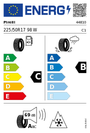 Pirelli Powergy All Season SF XL M+S 3PMSF 225/50 R17 98W Ganzjahr – EU-Reifenlabel