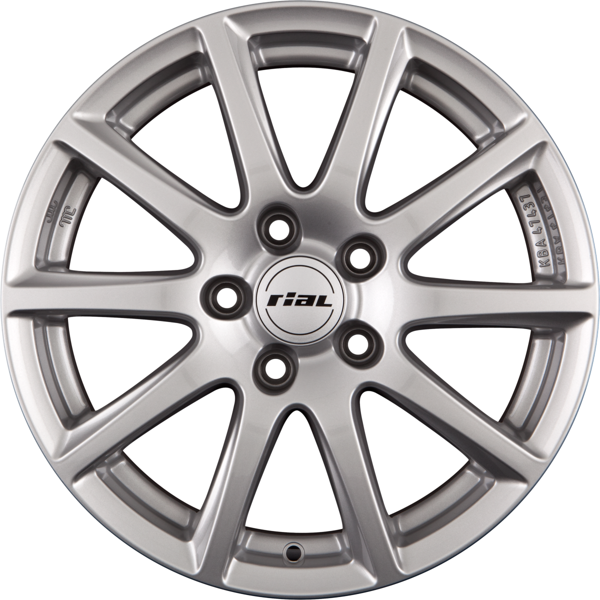 Rial Milano Polar-Silber Alufelge 6.5x16 Zoll ET45 LK 5x114.3 ML64.1