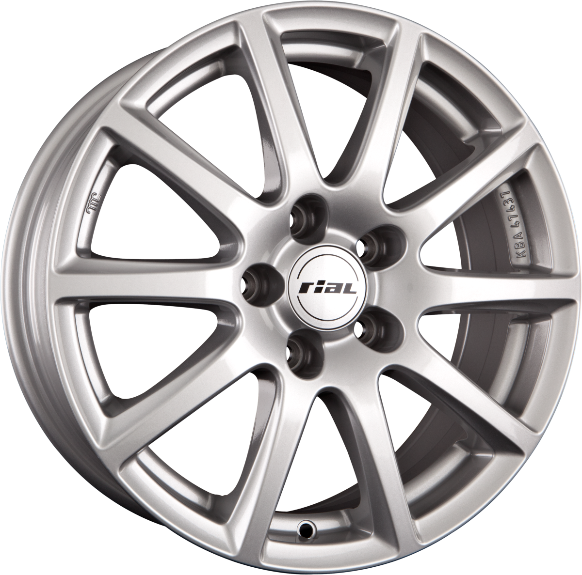 Rial Milano Polar-Silber Alufelge 6.5x16 Zoll ET45 LK 5x114.3 ML64.1 – Bild 2