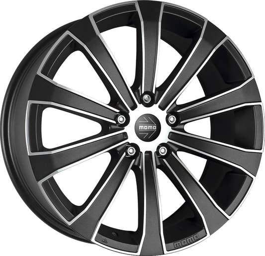 Momo Europe matt black diamond cut Alufelge