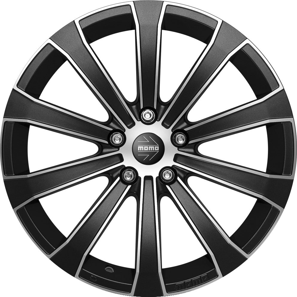 Momo Europe matt black diamond cut Alufelge – Bild 2