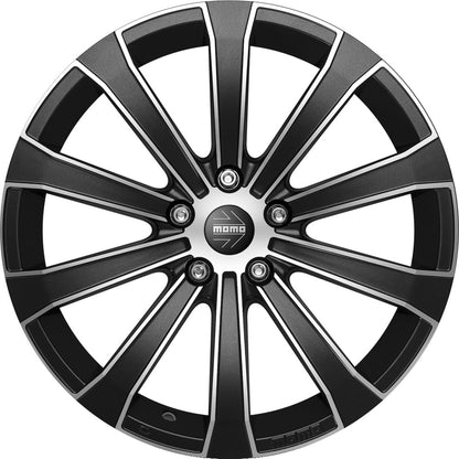 Momo Europe matt black diamond cut Alufelge – Bild 2