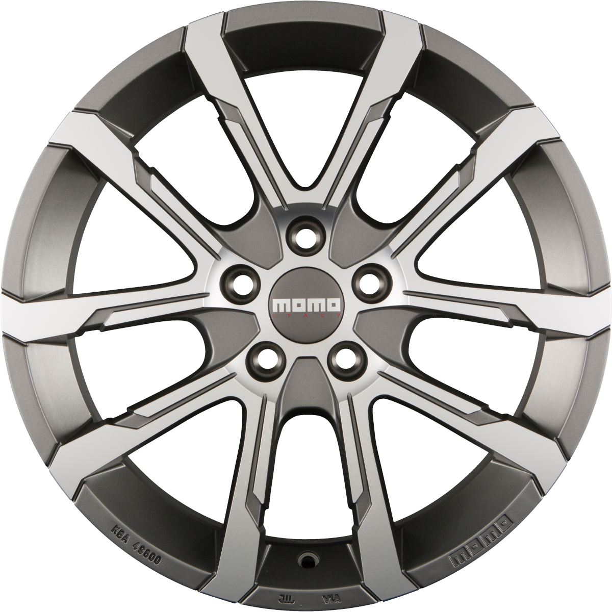 Momo Quantum EVO matt anthracite diamond cut Alufelge 8x18 Zoll ET44 LK 5x112 ML57.1 – Bild 3