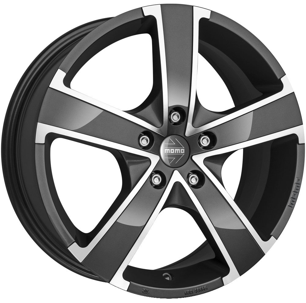 Momo Win Pro EVO glossy anthracite diamond cut Alufelge 6.5x15 Zoll ET40 LK 4x108 ML72.3