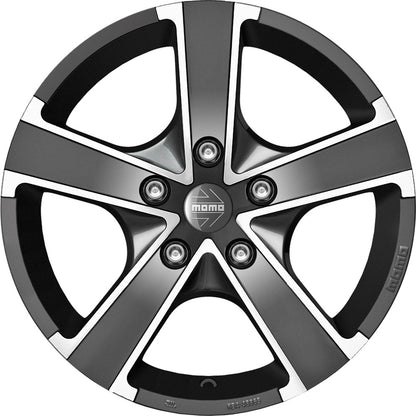Momo Win Pro EVO glossy anthracite diamond cut Alufelge 6.5x15 Zoll ET40 LK 4x108 ML72.3 – Bild 2