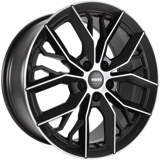 Momo Massimo matt black diamond cut Alufelge 8x18 Zoll ET30 LK 5x110 ML65.1